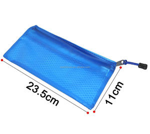 Startrichest Plástico B5 A5 Tamanho PVC Negócios Pasta Zip Lock Arquivo Pastas Escola Material de Escritório Malha Saco De Documento - Product Image 5