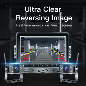 XYD Splisoliddredrsexy1080p Hệ Thống <span class=keywords><strong>Camera</strong></span> Không Dây Kỹ Thuật Số <span class=keywords><strong>Camera</strong></span> Chiếu Hậu Lùi 7 Inch 2 Kênh 1080P Thông Dụng 15W 16:9/4:3 - Product Image 4