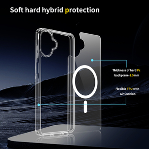 Pour <span class=keywords><strong>Samsung</strong></span> Galaxy A07 étui transparent magnétique, anti-rayures mince TPU + PC 2 en 1 antichoc couverture de téléphone portable pour <span class=keywords><strong>Samsung</strong></span> Galaxy A07 - Product Image 6