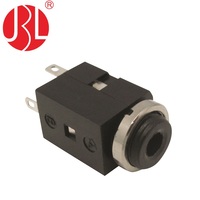 Conectores de audio PJ-341 de 3.5 mm, conector de teléfono impermeable, hembra de 3.5 mm, 3 pines, montaje superficial vertical tipo DIP con tuerca metálica