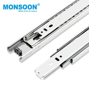 철제 냉간압연강 캐비닛 가구 텔레스코픽 채널 볼베어링 슬라이드 45mm 너비 서랍 가이드 슬라이드 - Product Image 4