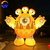 Décoration d'événement d'Halloween en plein air, publicité personnalisée, tissu Oxford, gonflable, dessin animé, modèle de monstre géant, ventilateur intégré, lumière LED