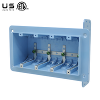 Boîte de distribution électrique SLH-4 sans métal, 4 modules, étanche IP67/IP65, en plastique ABS, avec joint en PVC