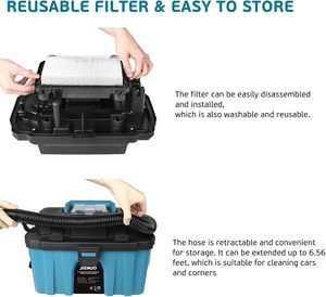 <span class=keywords><strong>Aspirateur</strong></span> portable 10L compatible avec la <span class=keywords><strong>batterie</strong></span> <span class=keywords><strong>Makita</strong></span> 18V, filtre HEPA sans balais, <span class=keywords><strong>aspirateur</strong></span> humide/sec, <span class=keywords><strong>aspirateur</strong></span> d'atelier pour voiture (outil uniquement) - Product Image 3