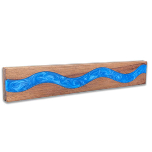 Nouveau support à <span class=keywords><strong>couteaux</strong></span> en bois d'acacia et résine avec bande magnétique en métal pour le <span class=keywords><strong>rangement</strong></span> des <span class=keywords><strong>couteaux</strong></span> de <span class=keywords><strong>cuisine</strong></span> sur le mur - Product Image 6