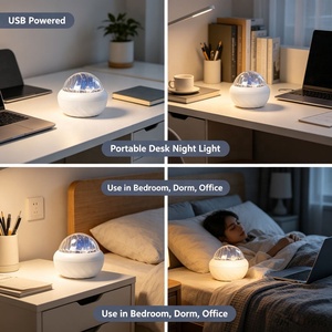 <b>Star</b> Projector Table Lamp Rotating Disco Magic Ball Night <b>Light</b> Remote Control Color Changing Bedroom Decor Desk Lamp Kid Gift - Product Image 2