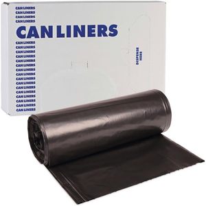 Sacs poubelle en plastique noir haute densité 43x47 56 gallons 22 microns 25/rouleau - Product Image 4