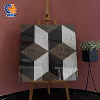 Carreaux extérieurs de luxe modernes en marbre noir brillant, antibactériens, résistants aux acides, antidérapants et résistants à l'usure, 800x800mm, 9mm d'épaisseur