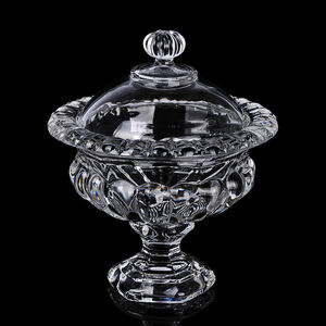 Barattolo <span class=keywords><strong>Vintage</strong></span> in Vetro per Caramelle, Decorazione Matrimoniale, <span class=keywords><strong>Zuccheriera</strong></span> in Cristallo con Coperchio - Product Image 1