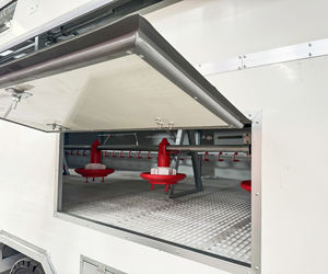 新しい家庭用屋外移動可能な鶏小屋移動式鶏小屋ホイール1年保証鉄骨構造180-200鶏ソーラー - Product Image 6