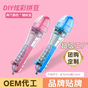 Customized <b>Plastic</b> <b>Bead</b> Pen For Art Craft DIY With Press Automatic Function 14mm Size - Product Image 2