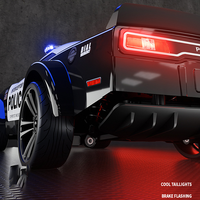 Voiture de police RC 88RC SG-1614 à l'échelle 1:16, moteur brossé, 4 canaux, télécommande, câble USB, vitesse maximale de 35 km/h