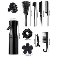 Lot de 4/11/12 flacons pulvérisateurs pour massage du cuir chevelu, peigne lisseur en plastique, kit de soins capillaires, kit de teinture pour cheveux – Vente en gros
