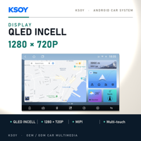 Layar Android Mobil KSOY 9 Inch Universal, Pemutar Android Mobil, Radio Mobil, Navigasi GPS, Bluetooth, WiFi