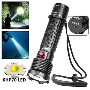 ไฟฉายดำน้ำ XHP50 2000mAh แบบชาร์จไฟได้ LED พร้อมสวิตช์แม่เหล็กสำหรับใช้งานใต้น้ำ - Product Image 3
