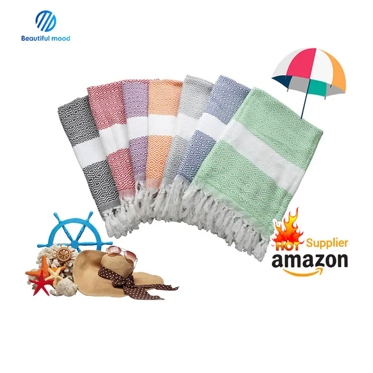 Large size 100% cotton turkish beach towel wholesale