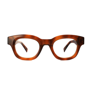 Montures de lunettes de vue rétro ovales à monture complète, à rayures tortue brunes, pour adultes, unisexe, usage quotidien - Product Image 1