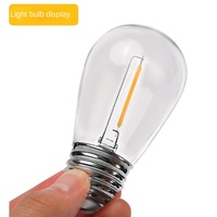 Ampoules LED solaires E27 en plastique incassable de haute qualité pour décoration, 6000K 1W 2W, ampoules à filament, usage résidentiel et extérieur