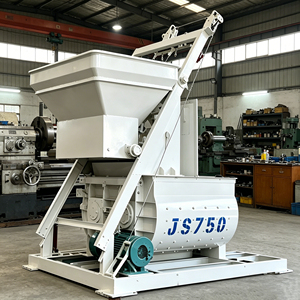Malaxeur à béton à double arbre forcé <span class=keywords><strong>Pro</strong></span> JS750 750L, équipement de mélange haute vitesse avec pompe et moteur 5M/H pour le marché mondial - Product Image 6