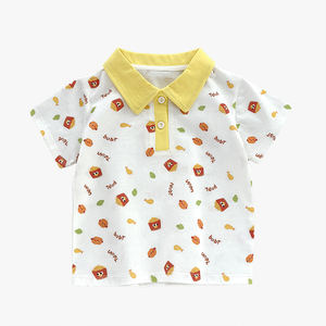 Nueva Camiseta Polo de Manga Corta para Niños, Algodón Puro, Ropa de Verano para Niños, Camiseta de Una Pieza para Niñas, Ropa Polo para Bebés - Product Image 4