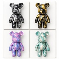 Kit de peinture d'ours fluide DIY avec peinture acrylique non toxique pour la décoration intérieure et l'artisanat