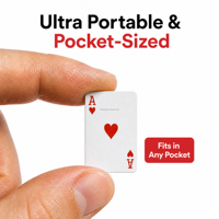 Cartes de poker miniatures portables pour les voyages, format de poche compact, cartes à jouer pour le camping, les jeux en plein air, petit jeu avec étui en plastique