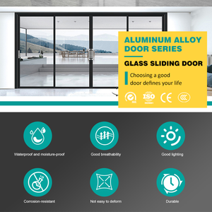 باب جرار بانورامي معتمد من الألومنيوم موفر للطاقة زجاج مزدوج للخدمة الشاقة باب جرار متعدد الألواح - Product Image 6