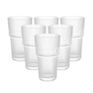 Rõ ràng cốc thủy tinh Nước trái cây sữa cốc cà phê nóng và lạnh tùy chỉnh cốc nước thủy tinh với rơm - Product Image 1