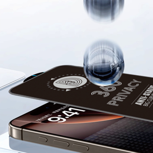 Protector de Pantalla de Privacidad de Vidrio Templado con Dureza 9H, Anti-Espía, Anti-Golpes, con Cobertura de 360 Grados para <span class=keywords><strong>iPhone</strong></span> 17/16/15/<span class=keywords><strong>14</strong></span>/13/12 <span class=keywords><strong>Pro</strong></span> Max - Product Image 4