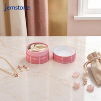 Boîte à bijoux ronde en carton écologique personnalisée, tube en papier de luxe avec insert en mousse pour cadeaux, bagues, colliers