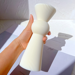 <span class=keywords><strong>Stampo</strong></span> Cilindrico in Silicone per Cera di Soia a Strisce Astratte Geometriche Decorative, <span class=keywords><strong>Stampo</strong></span> per Candela a Colonna Romana a Coste - Product Image 5