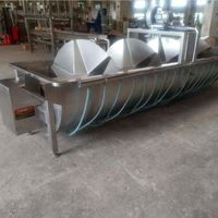 Machine de pré-refroidissement de qualité Refroidisseur en spirale à vis pour équipement de ligne de traitement de pieds de poulet de volaille