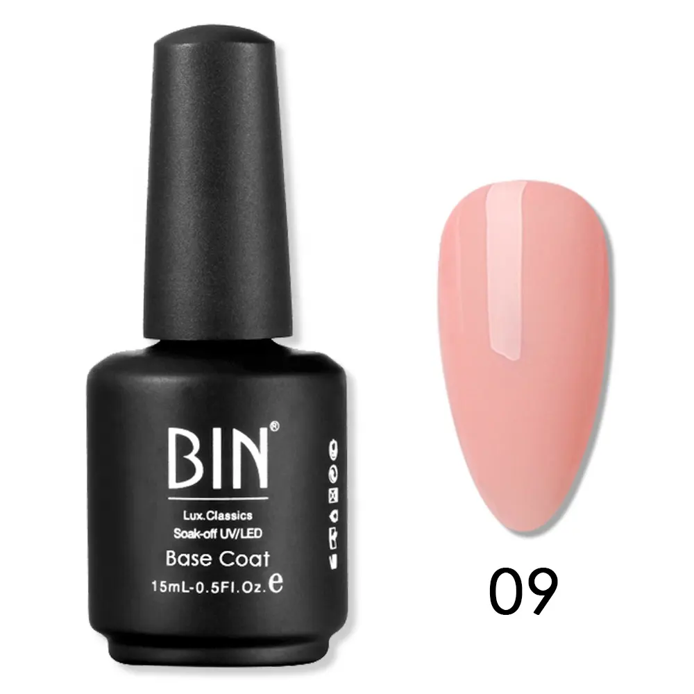 BIN Professionnel Couleur Nude Base Et Couleur Uv Gel Nail Art 2 Dans 1 Gel Polonais