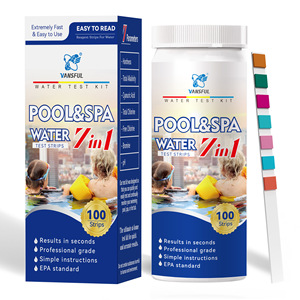 Bandelettes de test d'eau pour piscine et spa Vansful 7 en 1, 100 pièces, pour chlore, pH, brome, dureté, alcalinité, acide cyanurique - Product Image 3