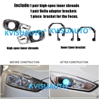 Luces de Circulación Diurna en Forma de U Fáciles de Modificar CQL, Faros Delanteros de Proyector Bi-LED, Láser G5 Liner para Ford Focus MK3 15-17