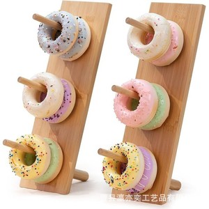 Soporte de Madera para Donuts de 3 Niveles, Color Natural, Reutilizable, Exhibidor de Postres para Fiestas de Cumpleaños - Product Image 5