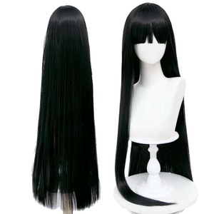 Parrucca Lunga Nera Liscia per Cosplay di Rine <span class=keywords><strong>Katsuki</strong></span> (Blue Archive) - Accessorio Halloween per Donne GAHC-026 - Product Image 1