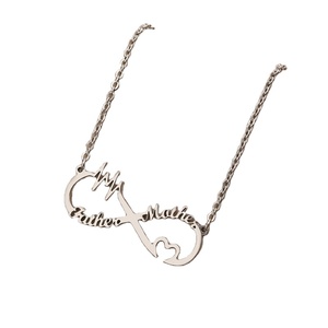 Collar de acero inoxidable dorado de 18k para mujer, cadena con letras del alfabeto, personalizable, para regalo, venta al por mayor, 2022 - Product Image 3