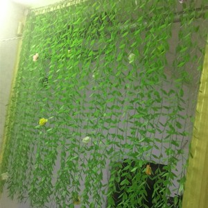 Artificial Willow <b>Leaves</b> Vines Plastic Greenery 30cm-100cm Wedding Home <b>Decor</b> Ceiling <b>Wall</b> Hanging Balcony Decoration - Product Image 4
