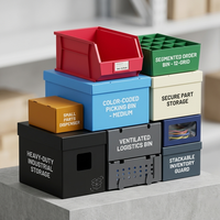 Boîte de rangement pliable en plastique ondulé PP, bacs de picking empilables en plastique pour entrepôt, pour vêtements et chaussures