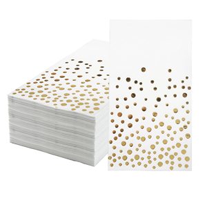 Serviettes en or rose OEM d'usine 6.5 pouces serviettes de table jetables 3 plis pour les serviettes en <span class=keywords><strong>papier</strong></span> d'anniversaire de mariage - Product Image 1