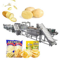 Semi-automatische productielijn voor diepvriesfrieten, machine voor knapperige gepofte aardappelchips, prijs