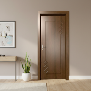 Porta de Madeira Personalizável <span class=keywords><strong>Design</strong></span> Moderno Porta Interna de Madeira Sólida Acabamento Impermeável com Garantia de 5 Anos para Sala de Estar de Apartamento - Product Image 1