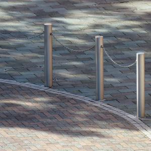 Металлический фиксированный столб для уличной парковки, стальная цепь, барьер для пешеходов - Product Image 6