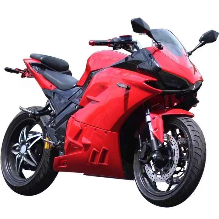 View of High-Power 8000W Electric Motor 72V Lithium Battery Streetbikes Off ...