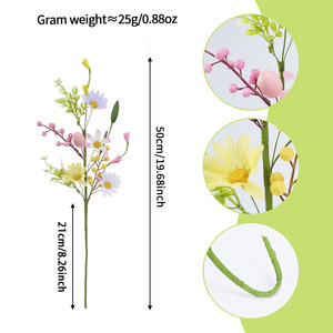 DAMAI Easter Decor Colorful Egg Branch Floral Insertion Ornament with Foam Material Easter Egg Twig Bouquet for Party DIY Craft - Product Image 6