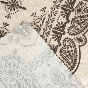 Tissu sergé respirant en mélange organique imprimé de lyocell, viscose et lin pour vêtements féminins, robes et chemises - Product Image 6