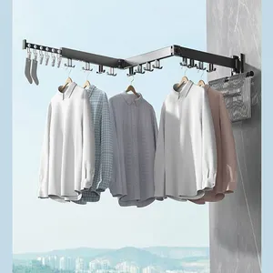 Factory Price Collapsible Clothes Drying Rack for Balcony Bathroom Living Room Foldable Flexible Design for Jeans Clothes Bra