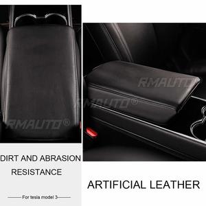 Housse de console pour Tesla Model 3, coussin d'accoudoir, résistant aux rayures, en cuir PU, protection de console centrale, accessoires de voiture - Product Image 3