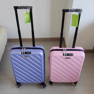 20-Inch Carry-On Suitcase Lightweight Trolley Case <b>With</b> <b>Lock</b> Swivel <b>Wheels</b> For Travel Unisex Solid Color - Product Image 3